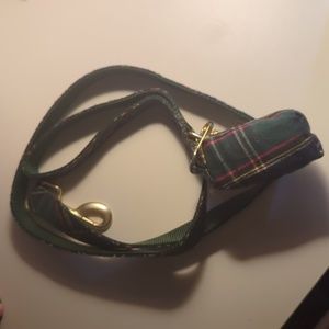Christmas Dog Leash with Poppy Bag holder